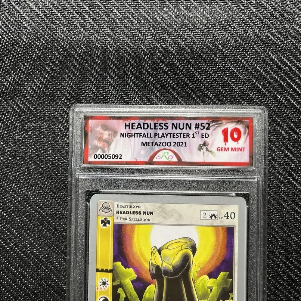 Metazoo Playtester Headless Nun SRG 10 Nightfall Silver Border Non Holo